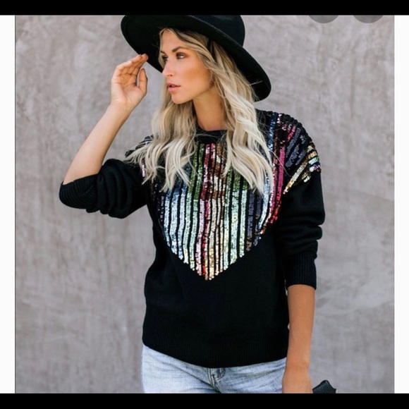 Life Of The Party Sequin Embellished Sweater - Picture 3 of 3
